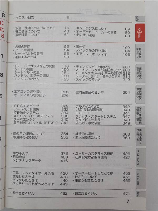 取扱説明書 トヨタ ハイエース(中古)