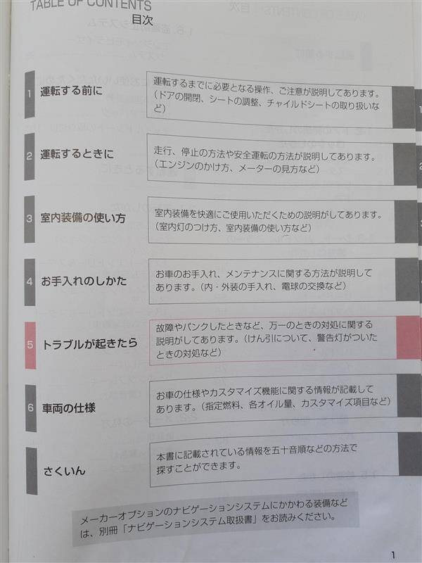 取扱説明書 トヨタ ウィッシュ (中古)