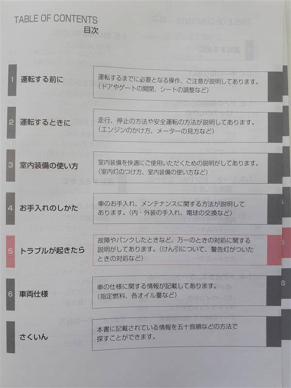 取扱説明書 トヨタ ダイナ・トヨエース(中古)