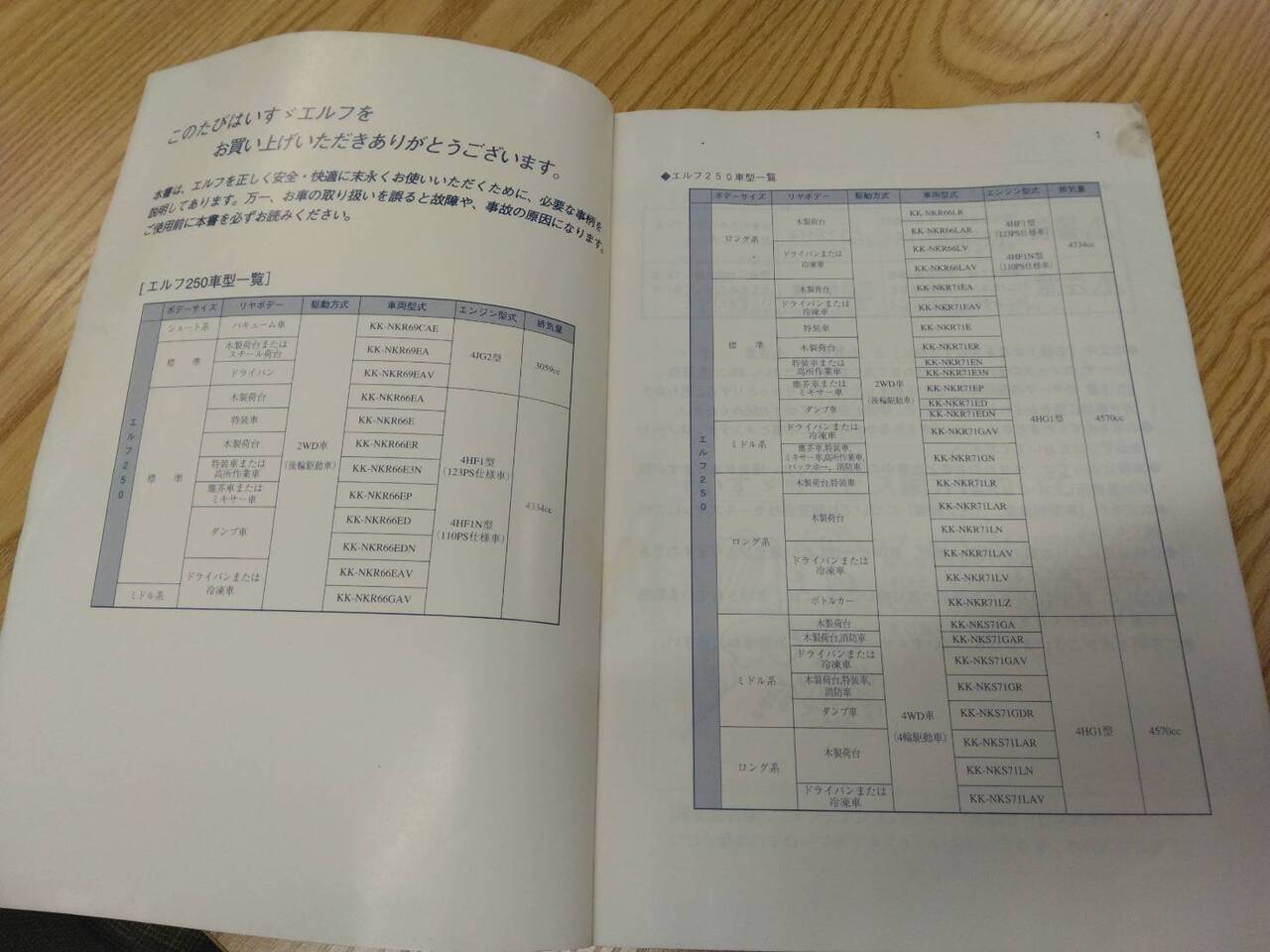 マニュアル 取扱説明書 いすゞ エルフ (中古)