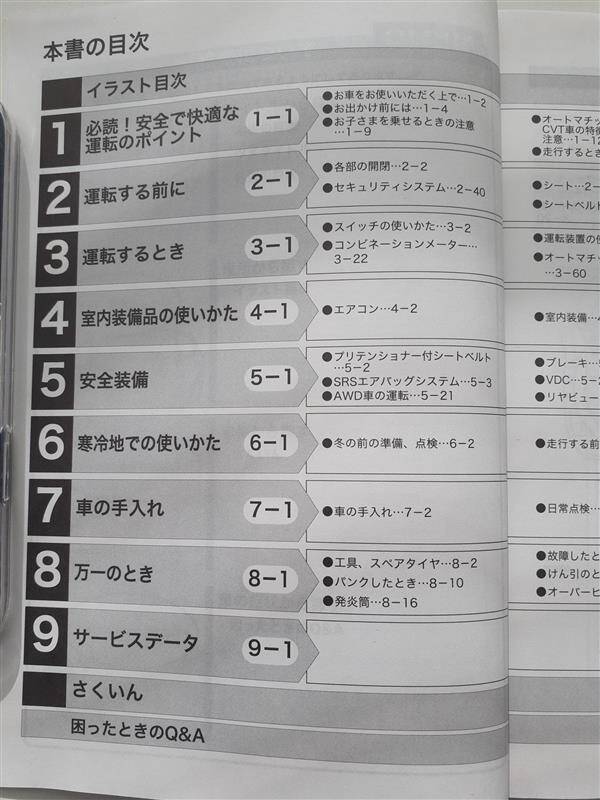 取扱説明書 スバル レガシー (中古)