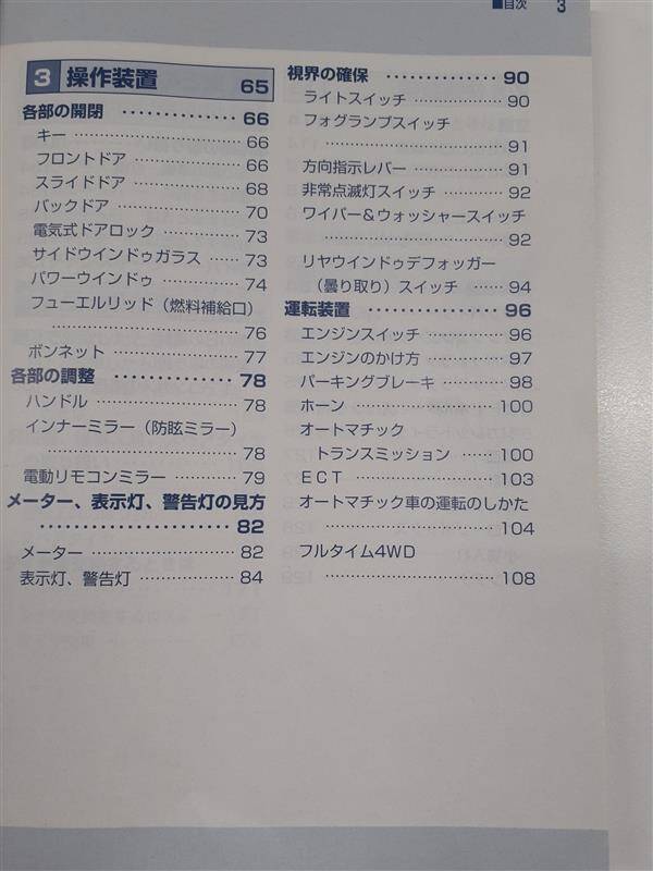 取扱説明書 TOYOTA キャンパー仕様車 (中古)