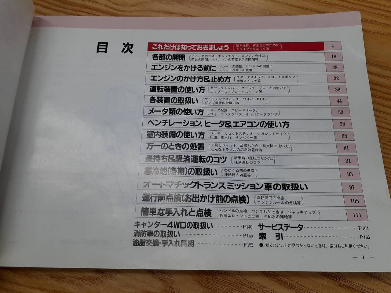 取扱説明書 三菱ふそう キャンター(中古)