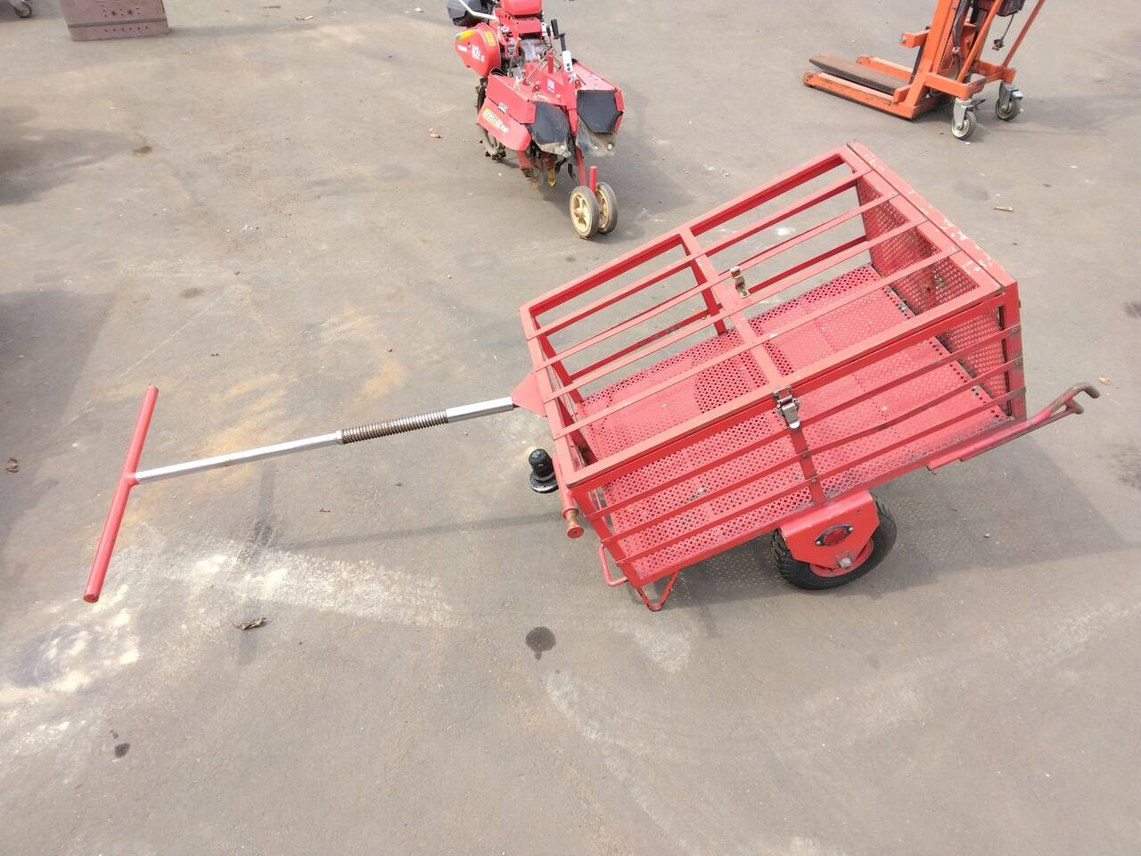 カゴ付き運搬台車 トレーラー 農機具 (中古)