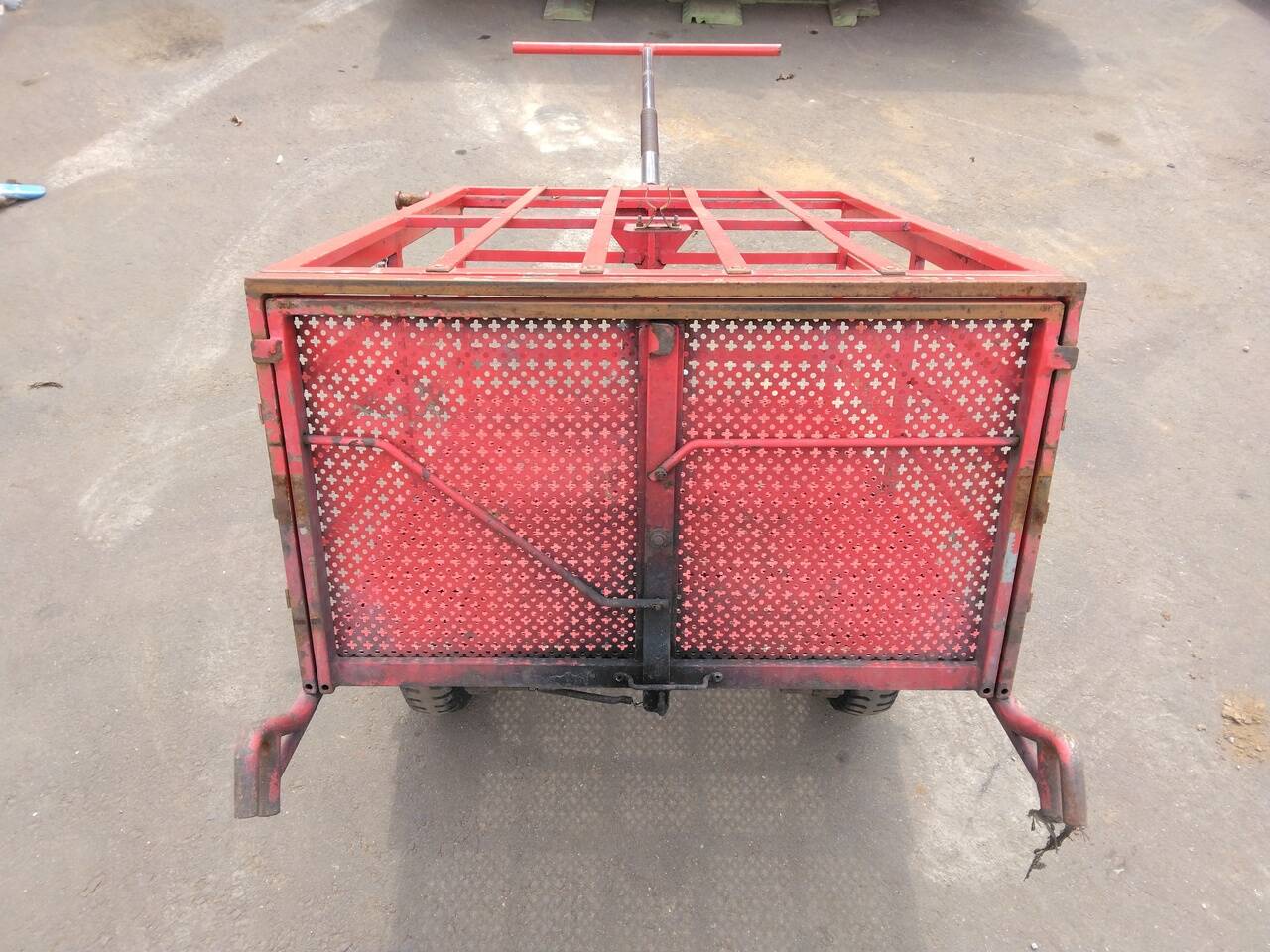 カゴ付き運搬台車 トレーラー 農機具 (中古)