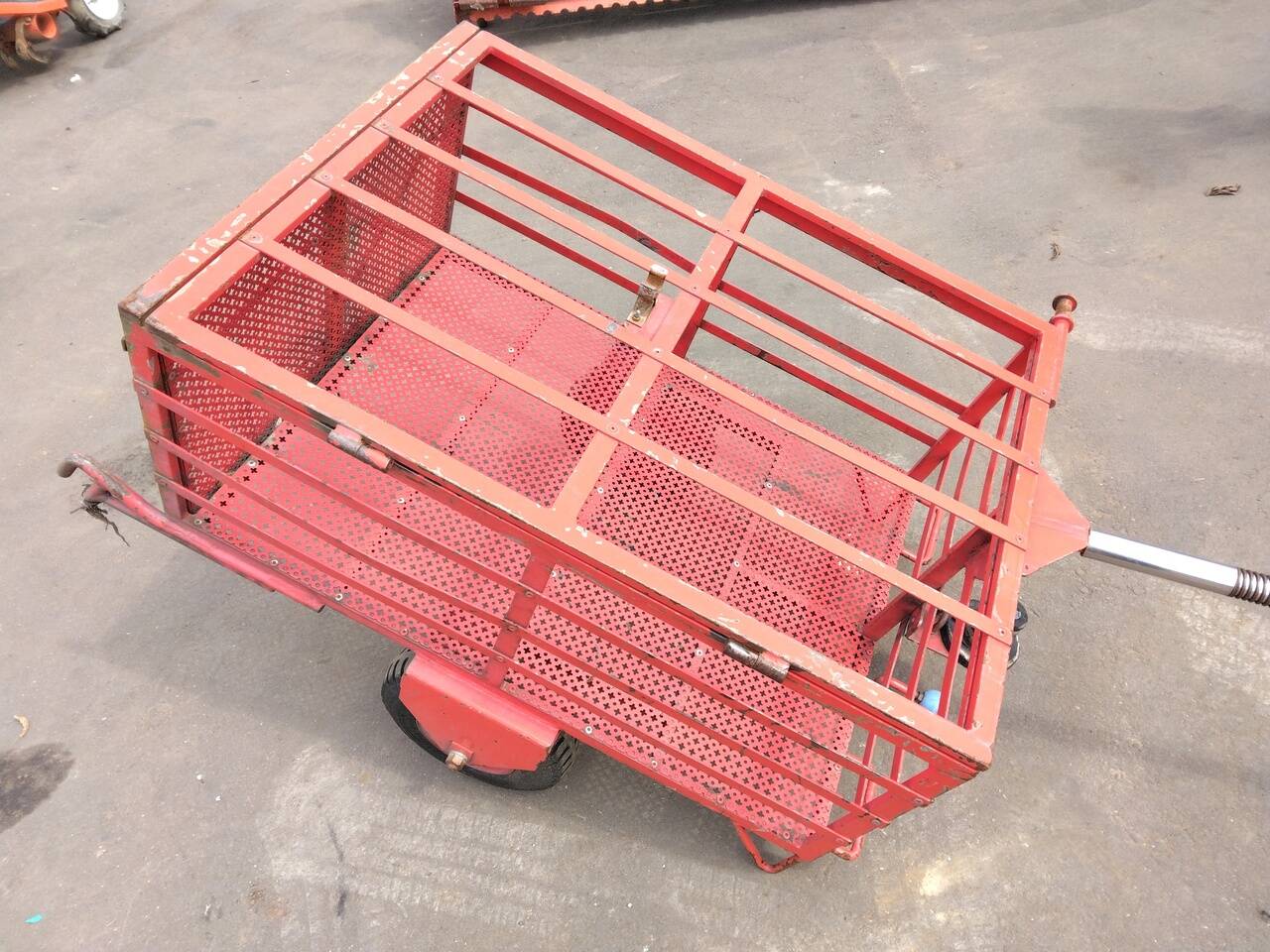 カゴ付き運搬台車 トレーラー 農機具 (中古)
