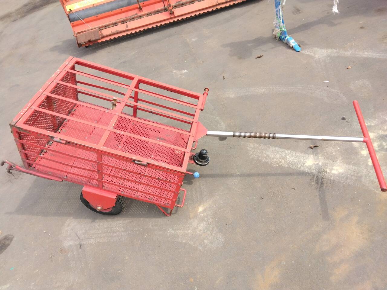 カゴ付き運搬台車 トレーラー 農機具 (中古)