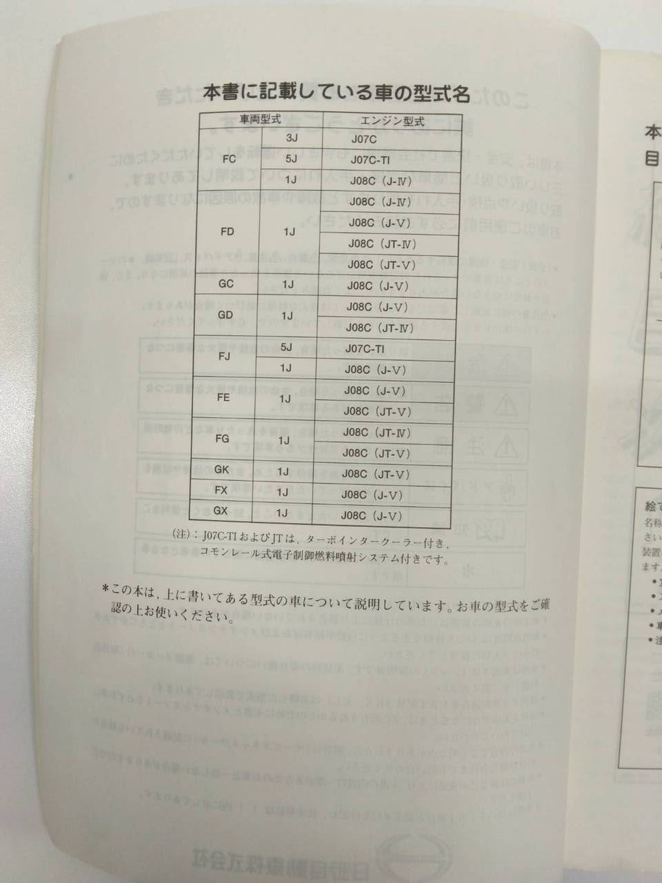 取扱説明書 日野 レンジャープロ (中古)