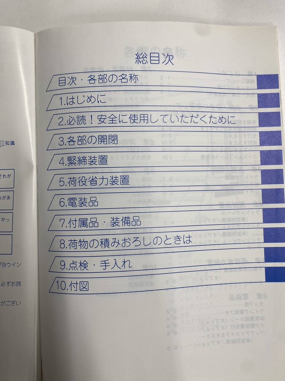 取扱説明書 いすゞ ウイングボデー(中古)