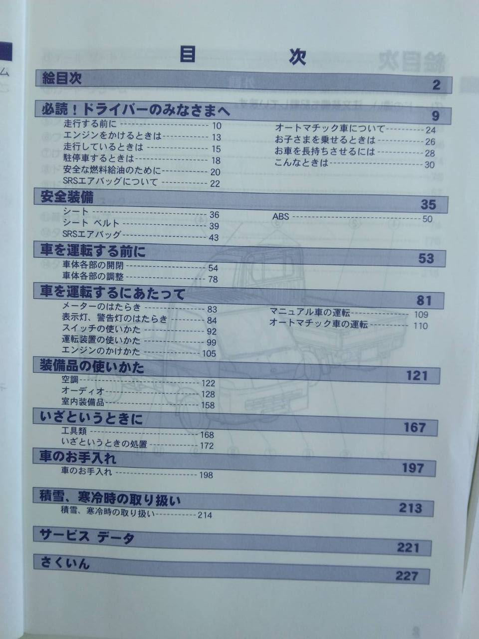 取扱説明書 ダイハツ ハイゼット (中古)
