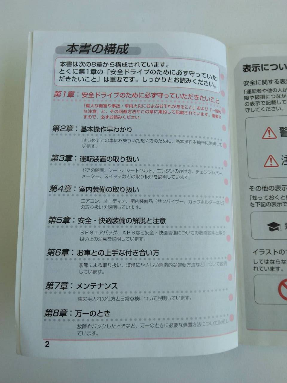 取扱説明書 トヨタ アベンシス (中古)