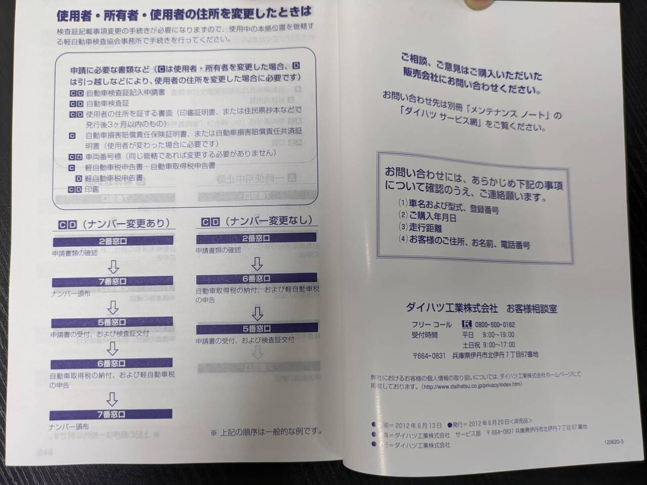 取扱説明書 ダイハツ ハイゼット (中古)