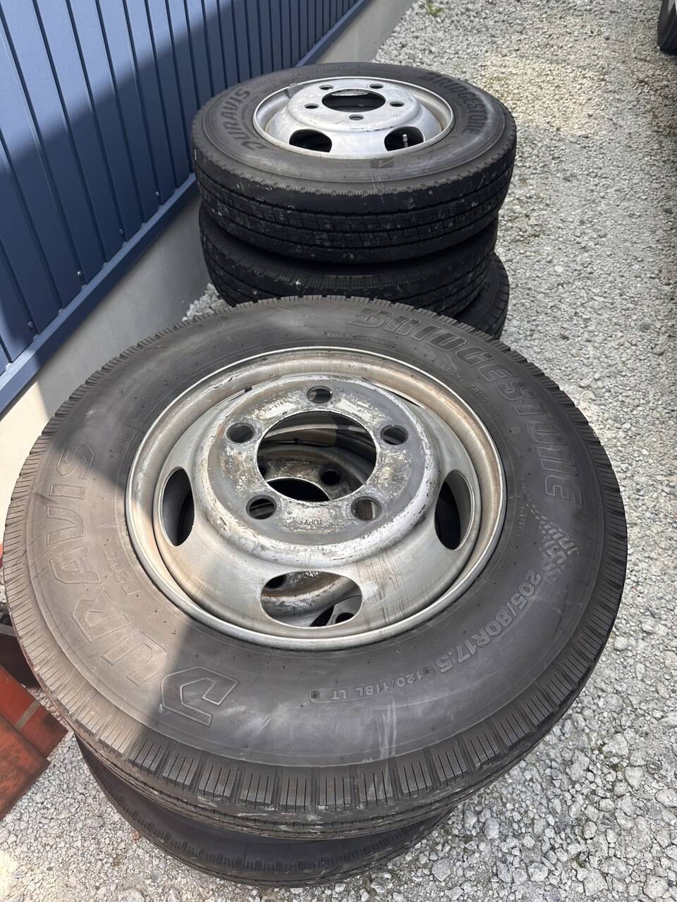 タイヤ 6本 【BRIDGESTONE】【205/80R17.5】(中古)