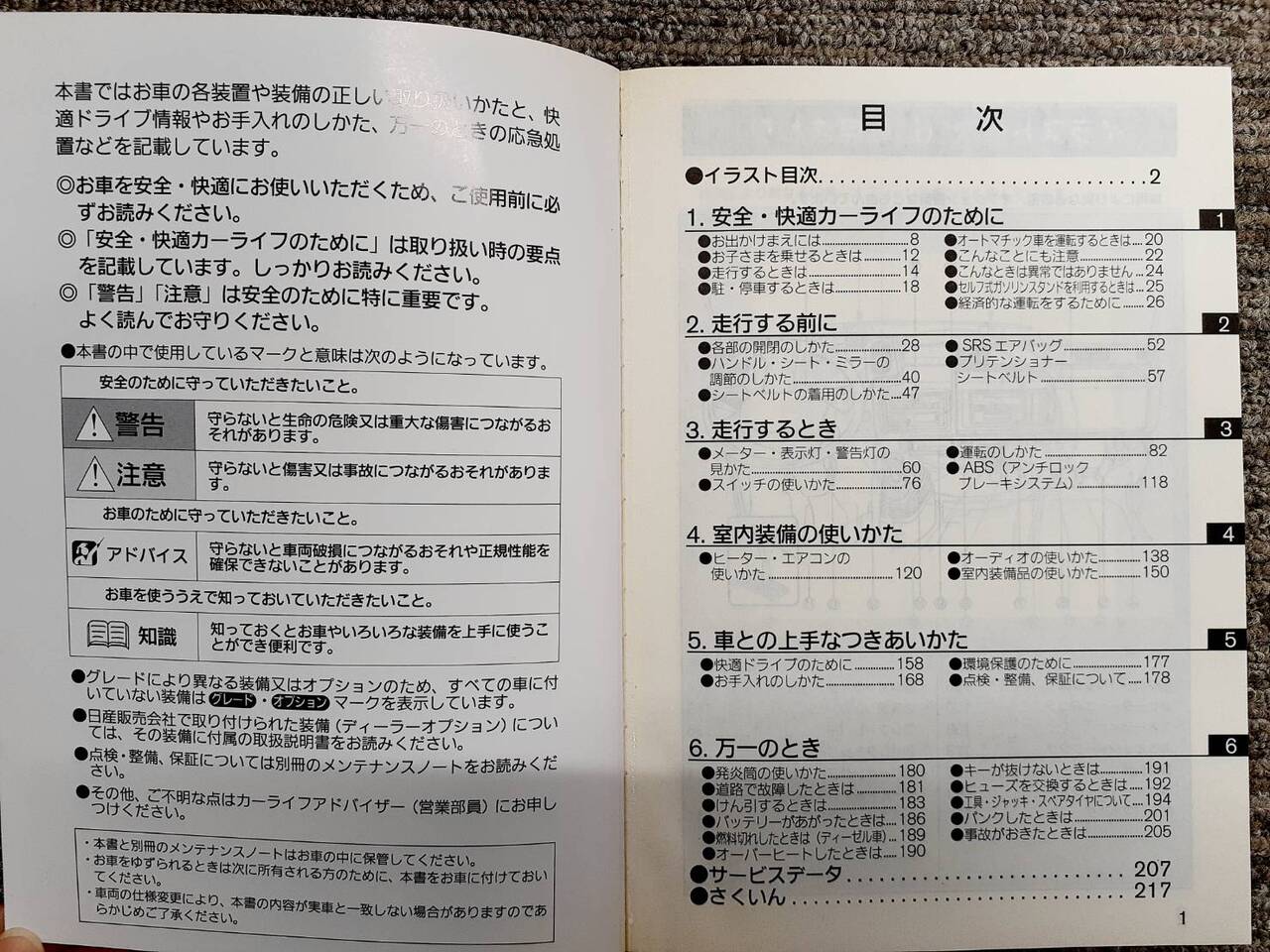 取扱説明書 日産 アトラス (中古)