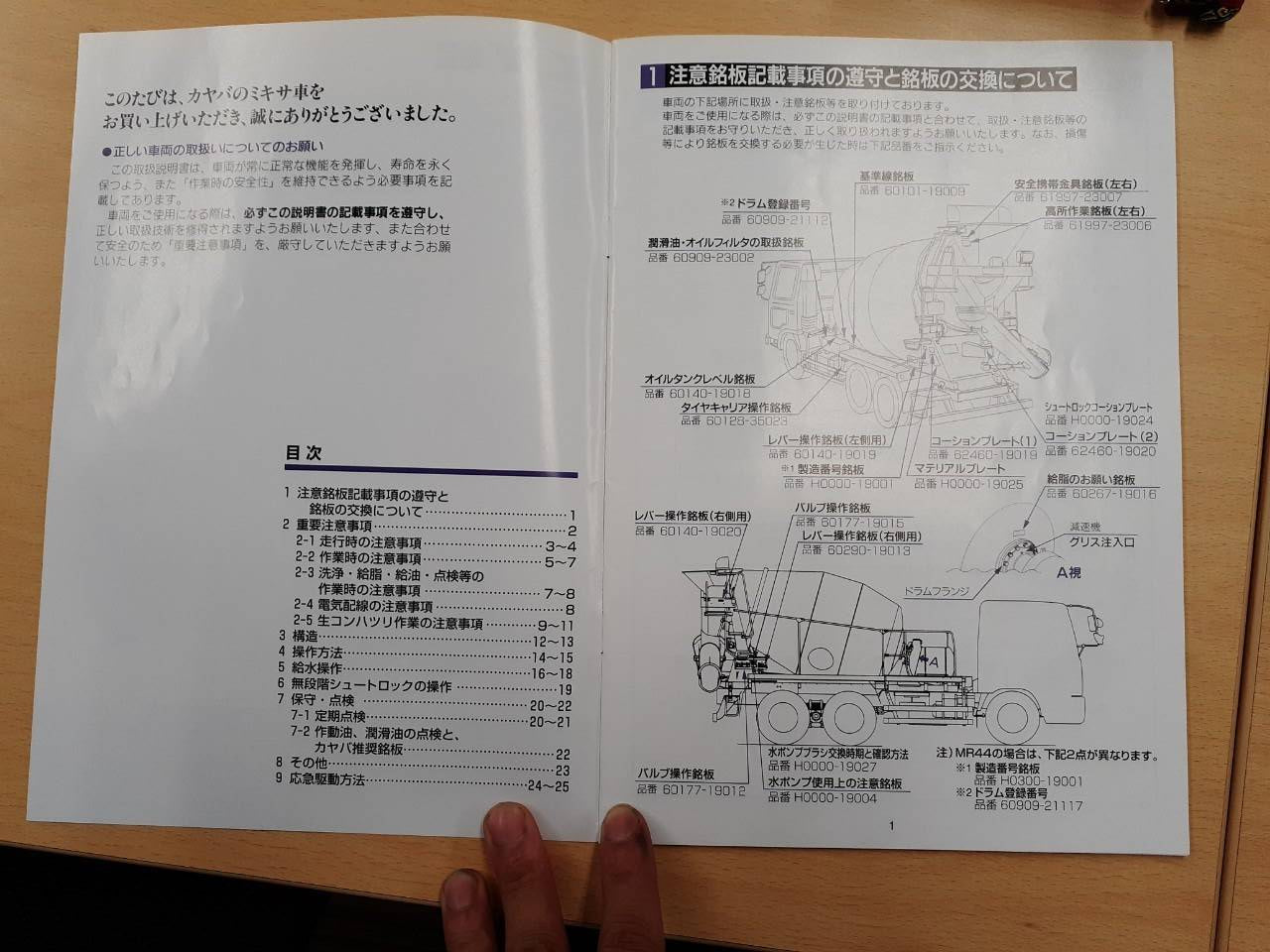 取扱説明書 カヤバ MR44.45型