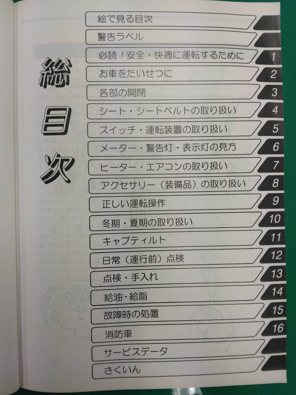 取扱説明書 日野 デュトロ (中古)