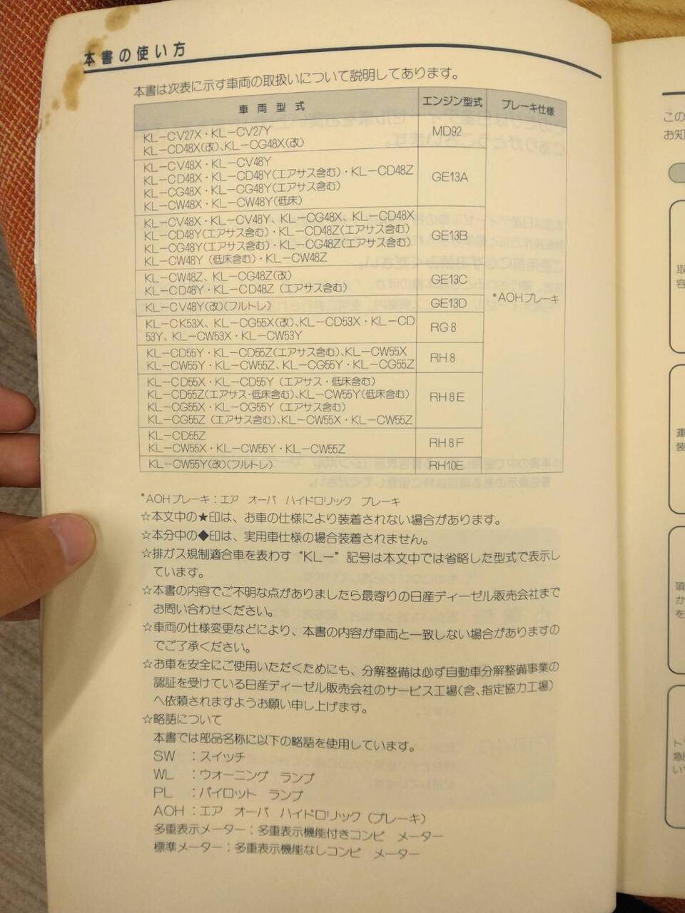 取扱説明書 UD ビックサム (中古)