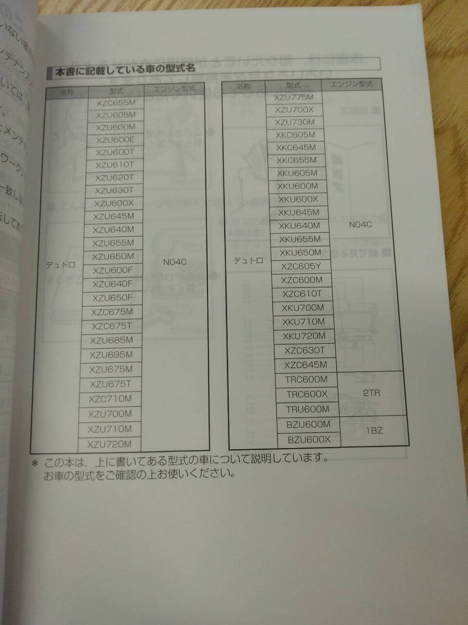 取扱説明書 日野 デュトロ (中古)
