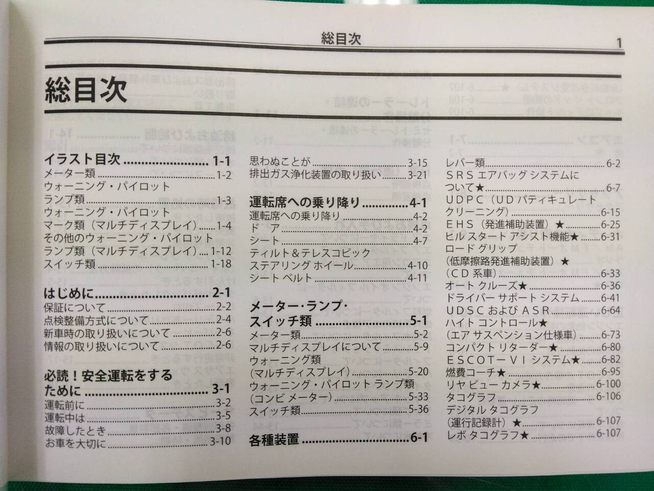 取扱説明書 UDトラックス クオン (中古)