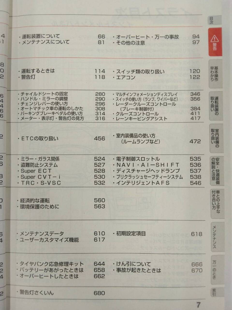 取扱書 TOYOTA ESTIMA (中古)