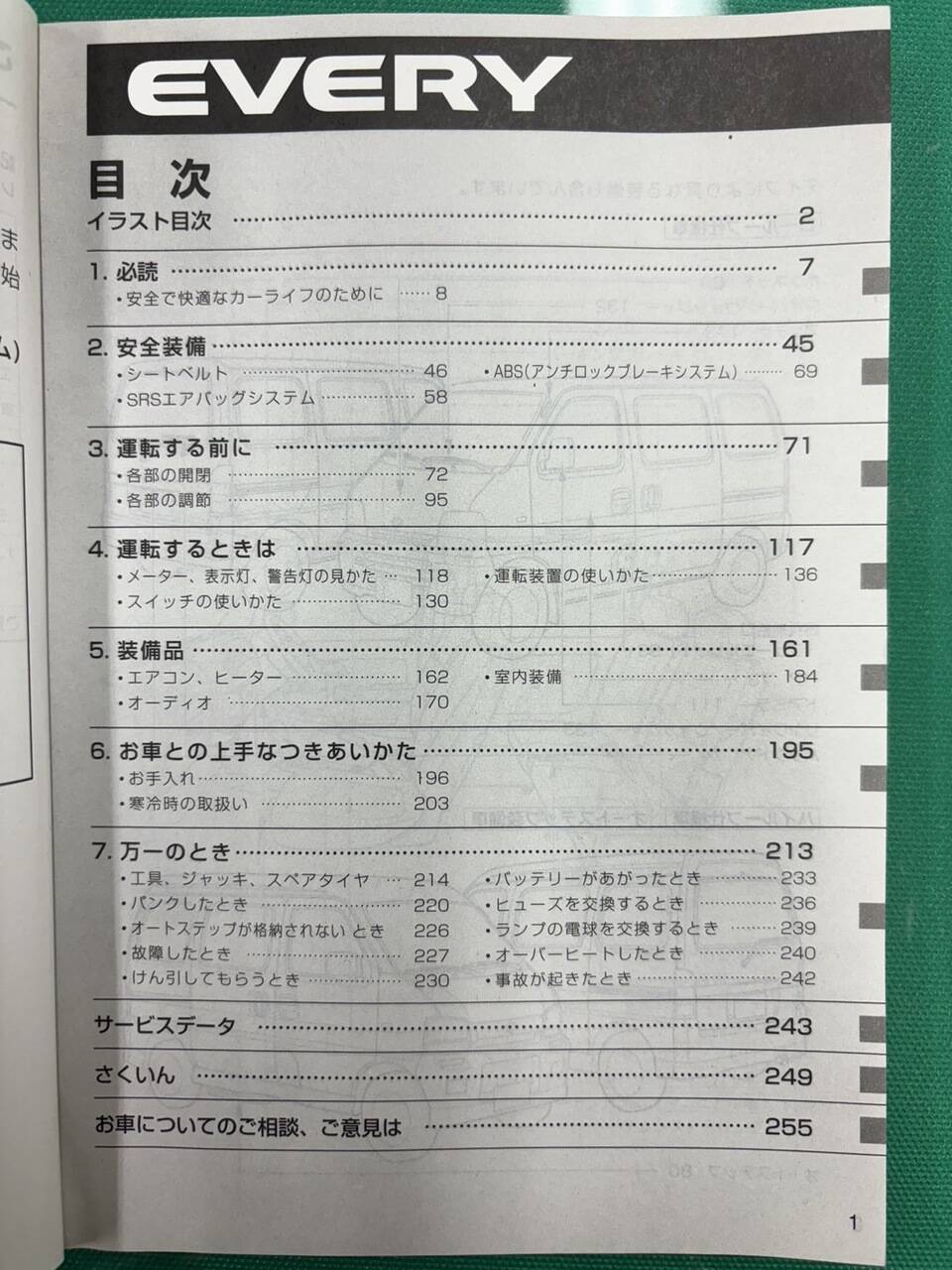 取扱説明書 スズキ エブリイ (中古)