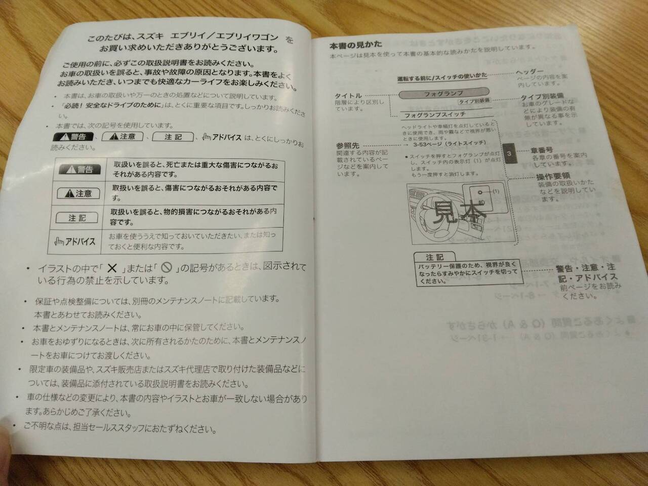 取扱説明書 スズキ エブリィ (中古)
