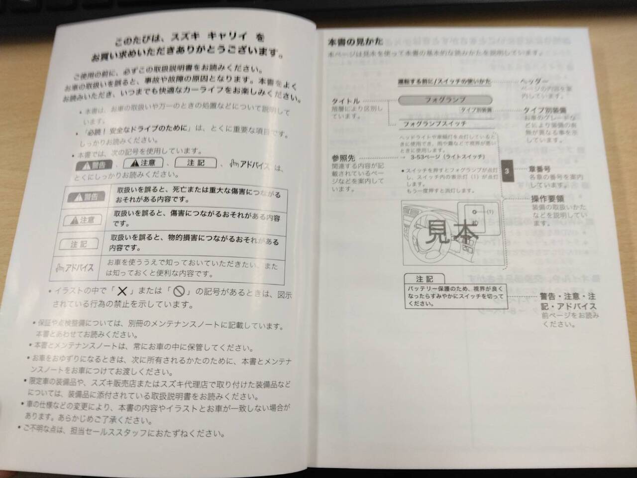 取扱説明書 スズキ キャリィ (中古)