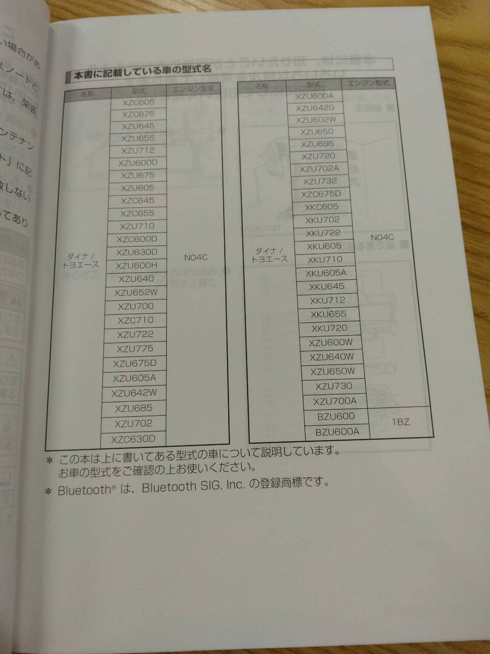 取扱説明書 トヨタ ダイナトヨエース (中古)