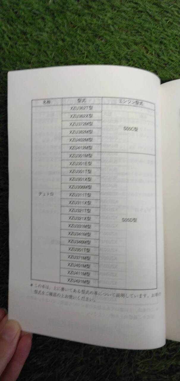マニュアル 取扱説明書 【日野】 【デュトロ】 (中古)