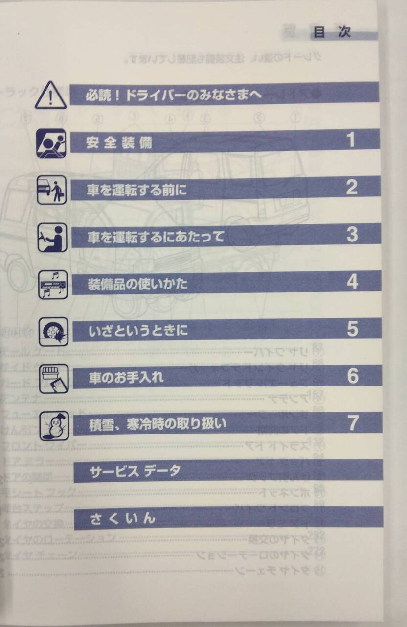 取扱説明書 ダイハツ ハイゼット (中古)