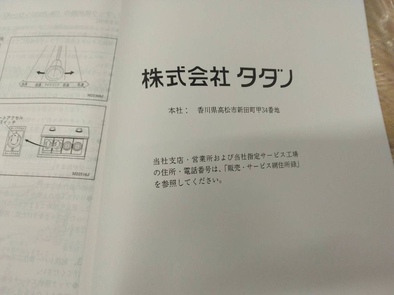 マニュアル 取扱説明書 タダノ カーゴクレーン (中古)