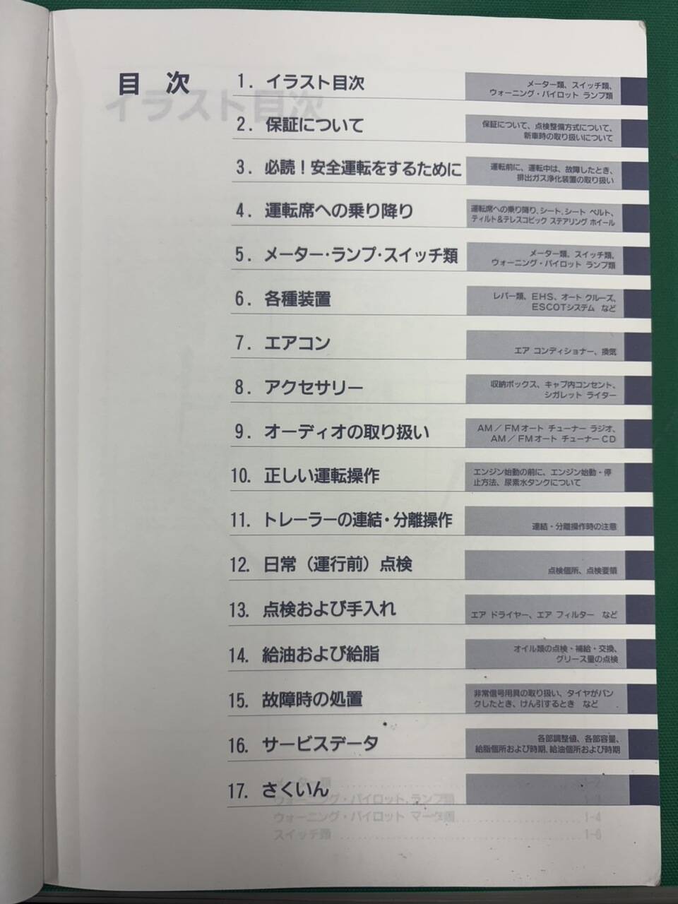 マニュアル 取扱説明書 UDトラックス クオン (中古)