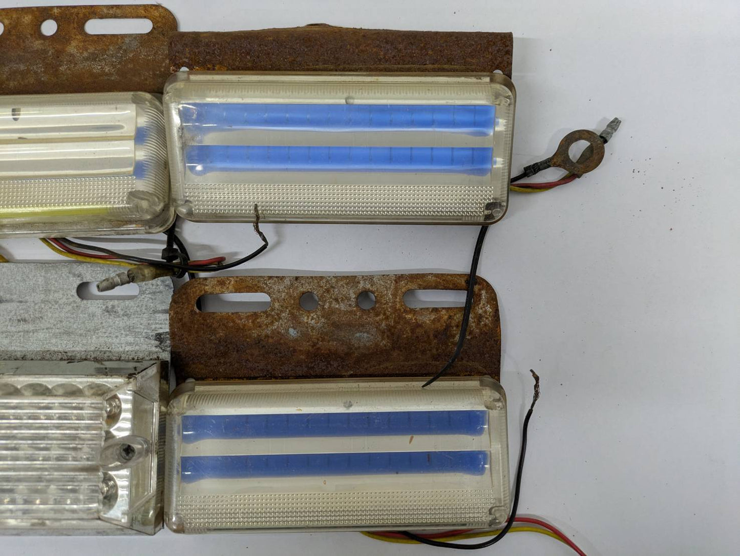 サイドマーカーランプ マーカーライト 青ブルー 白ホワイト 4点セット(中古)