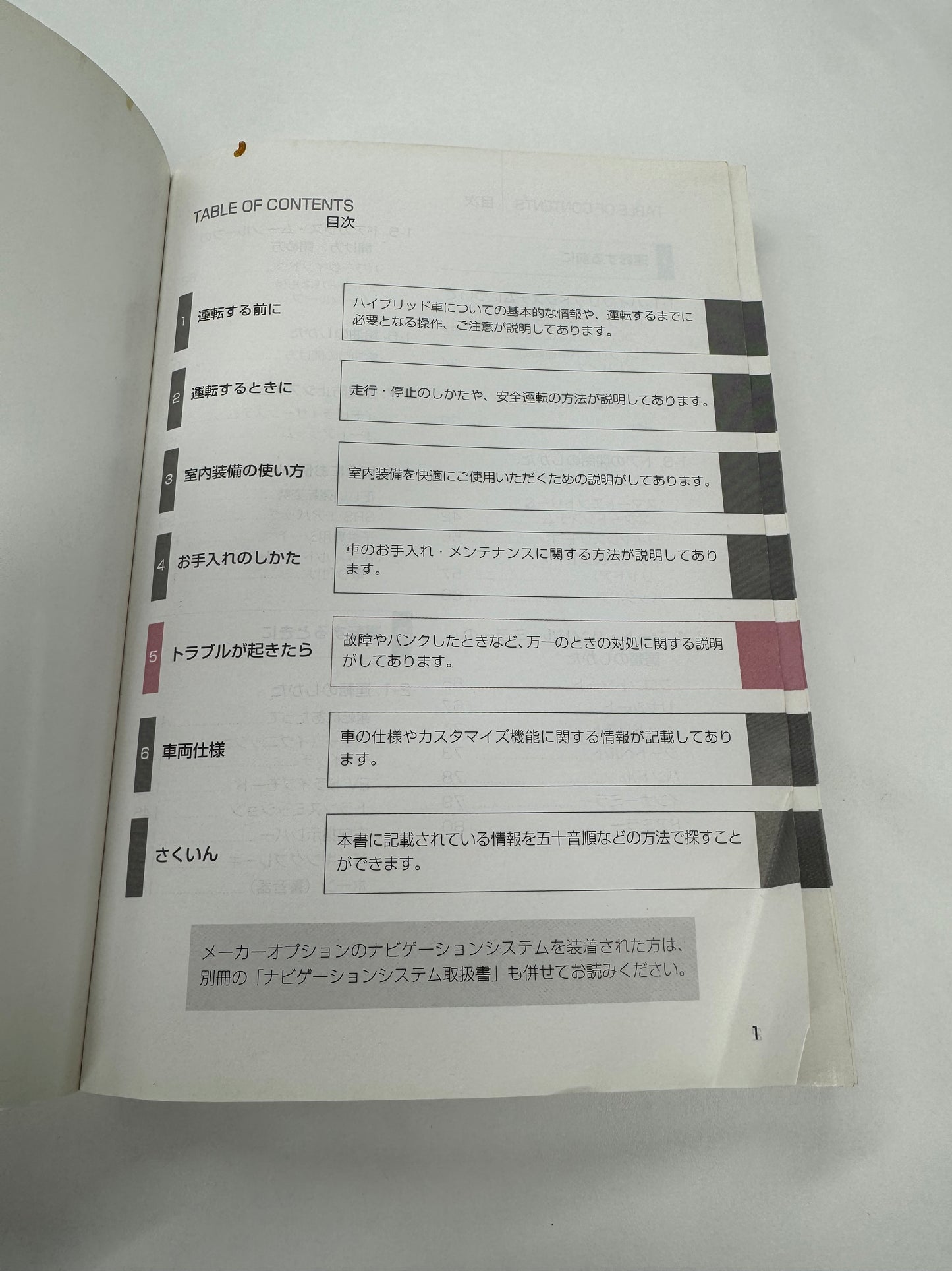 取扱説明書 プリウス トヨタ (中古)