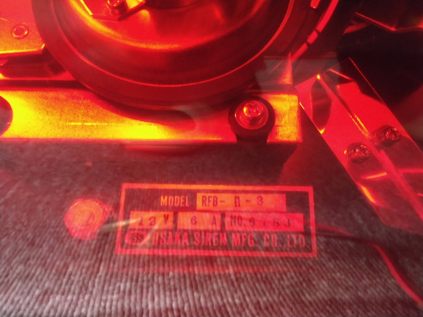 警光灯 大阪サイレン RFB-H-3 12V6A(中古)
