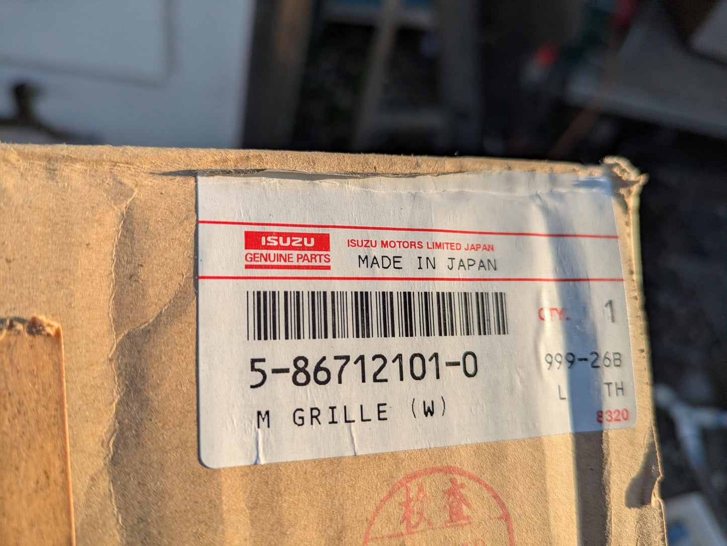 フロントパネル いすゞ エルフ ブルー 純正品(中古)