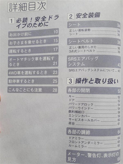 取扱説明書 ニッサン　バネット （中古）