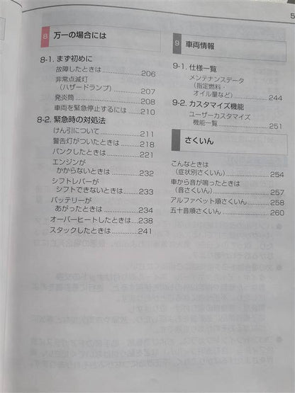 取扱説明書　 トヨタ　プロボックス　 (中古)