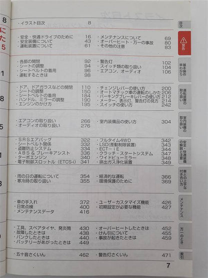 取扱説明書 トヨタ　ハイエース（中古）