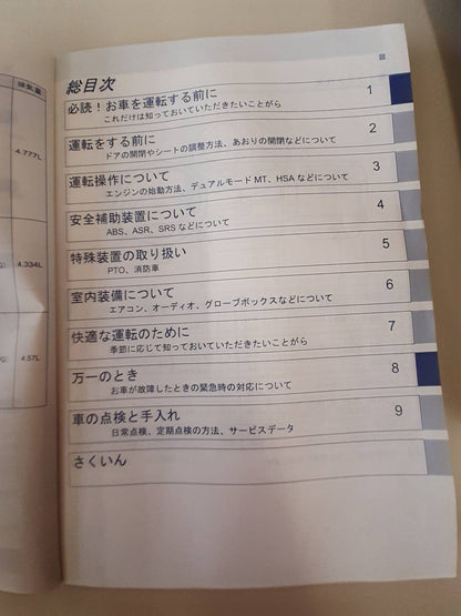 取扱説明書　いすゞ　エルフ (中古)