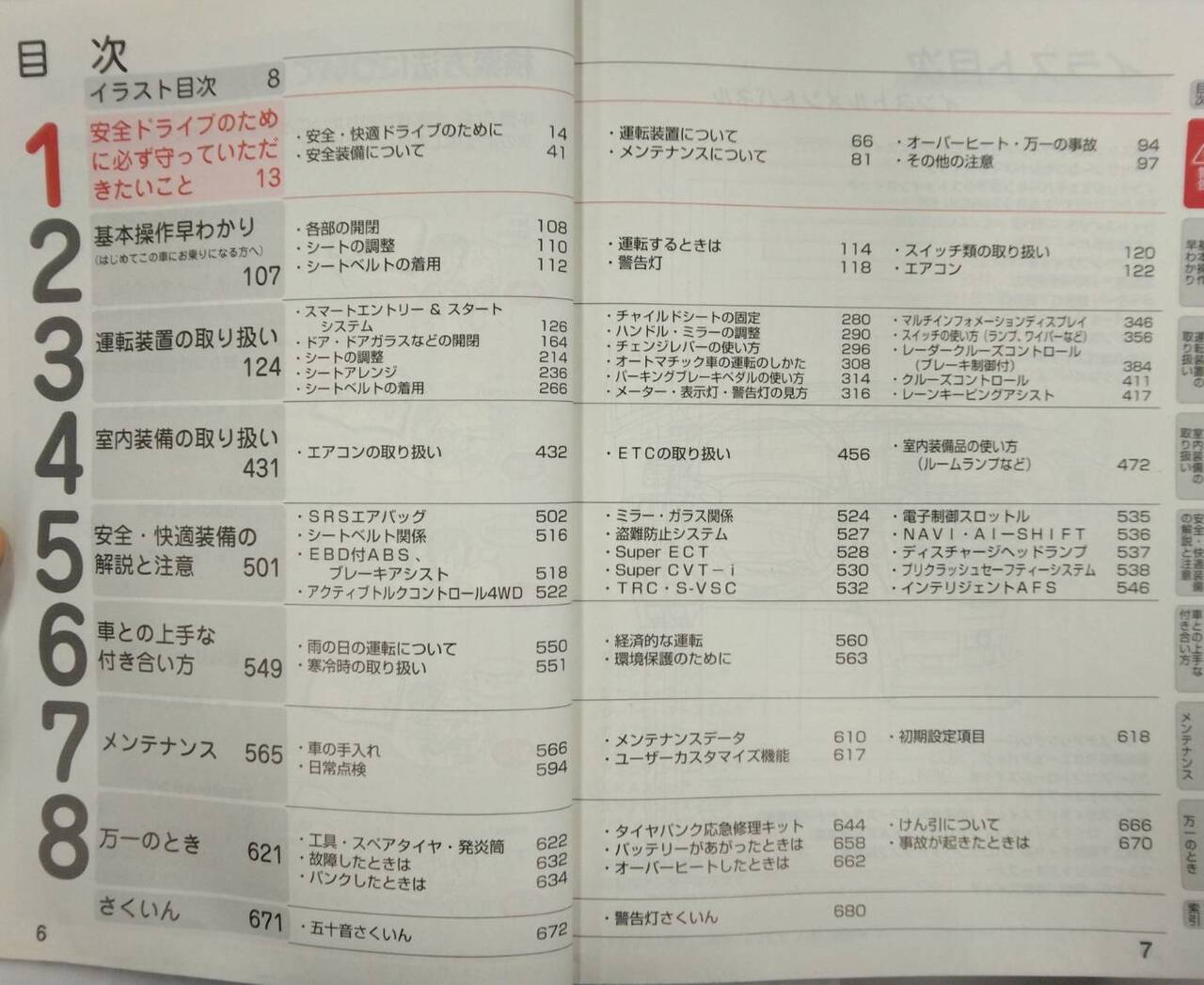 取扱説明書 　トヨタ　エスティマ (中古)
