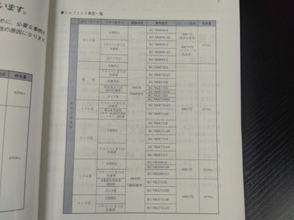 取扱説明書 　いすゞ　エルフ (中古)
