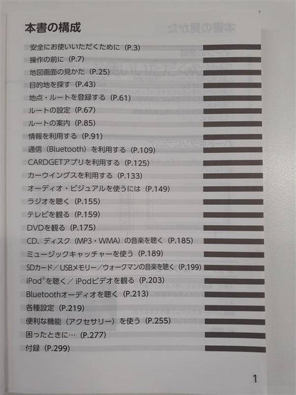 取扱説明書　日産　オリジナルナビゲーションシステム　(中古)