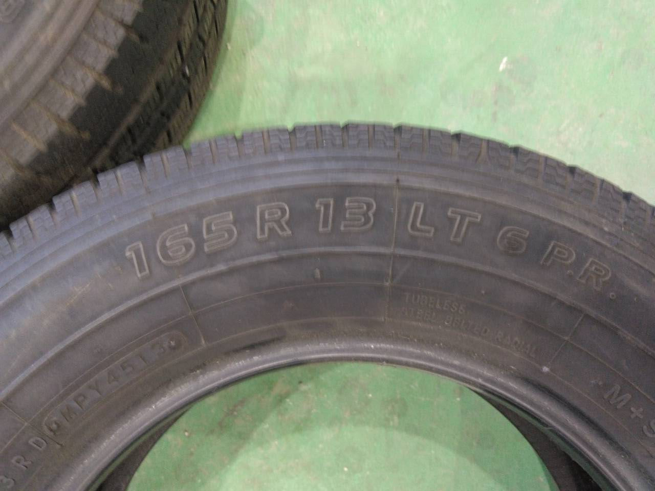 弥富纏め売り スタッドレスタイヤ　タイヤのみ　4本　TOYO　165-13LT 6PR（中古）