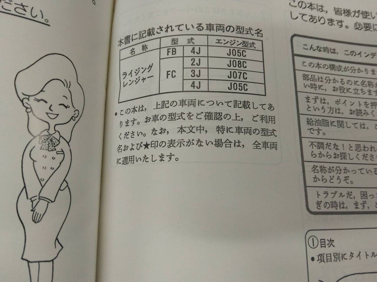 取扱説明書 　日野　レンジャー (中古)