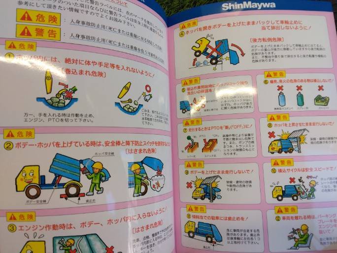 取扱説明書 　新明和工業/ごみ収集車 (中古)