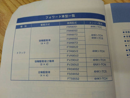 取扱説明書 　いすゞ　フォワード (中古)