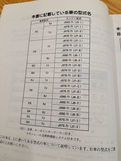 取扱説明書 　 日野　レンジャー (中古)