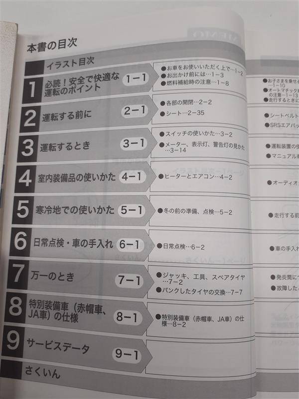 取扱説明書 　スバル　サンバ　 (中古)