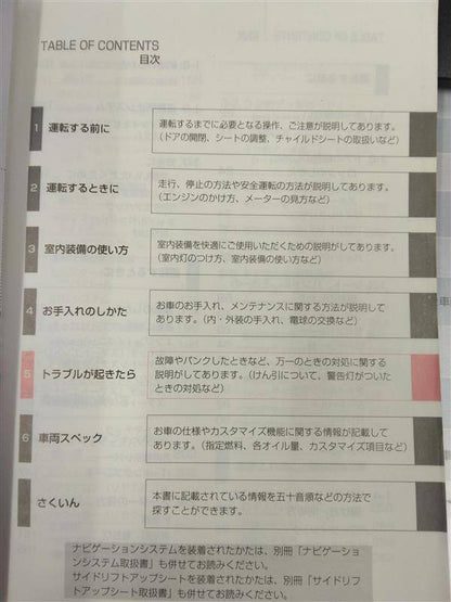 取扱説明書 　トヨタ　ノア (中古)